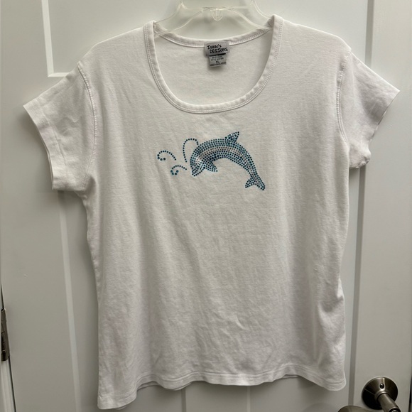 Isaac’s Designs White Dolphin 🐬T shirt XL - Picture 2 of 10
